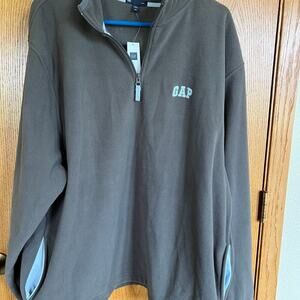 GAP, men's XXL fleece 1/4 zip, gray fleece